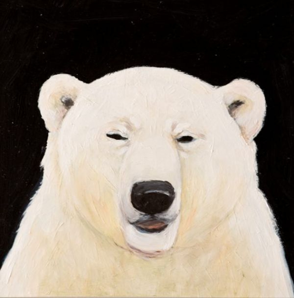 oil on panel 12''x12''
I saw this bear in the LA Zoo.  He was making this funny face!

private collection